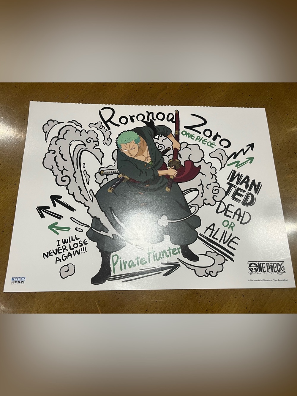 Roronoa Zoro Pirate Hunter One Piece Anime Character Art Print - Trends Posters